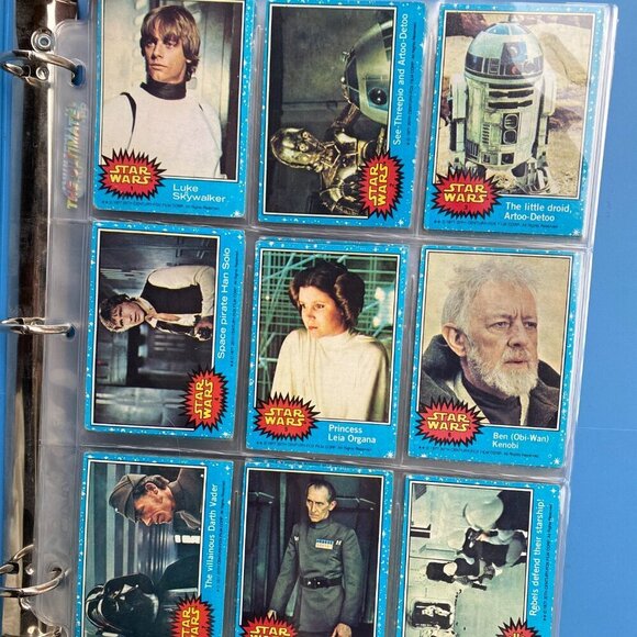 Vintage 1977 Star Wars Trading Cards Series 1 Blue COMPLETE SET 1-66 - Picture 16 of 16